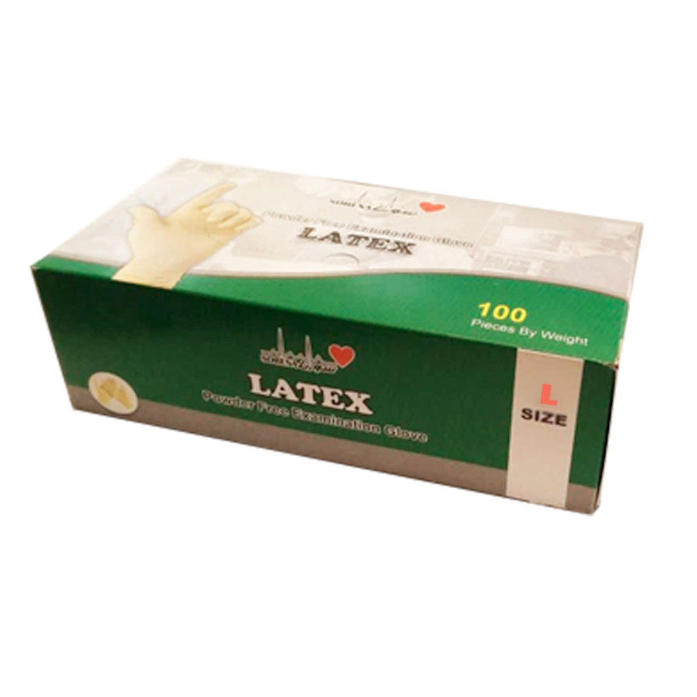 دستکش لاتکس بدون پودر سورنا بسته 100عددی